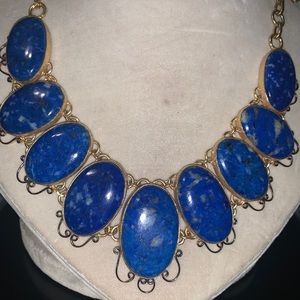 STUNNING LAPIS/SODALITE VERMEIL NECKLACE